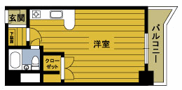 パレドール別府I３０７号室の間取り