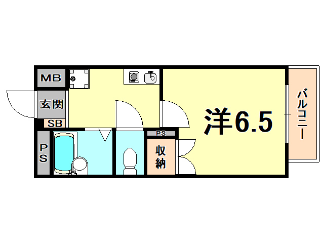 西宮市与古道町のマンションの間取り