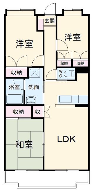 富士市松本のマンションの間取り