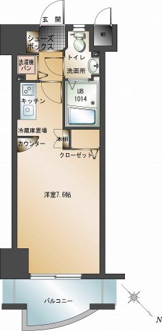 エンクレスト天神東の間取り