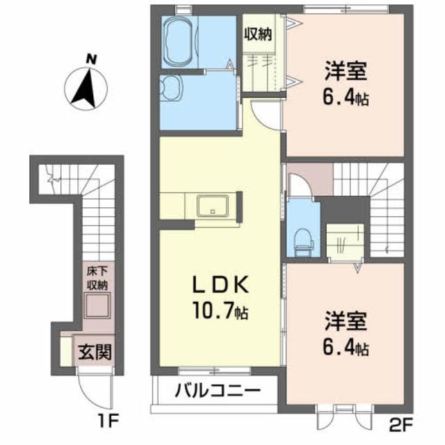 シャーメゾン　リツオウの間取り