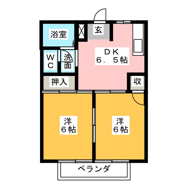 シティハイツ宮城野Ｂの間取り