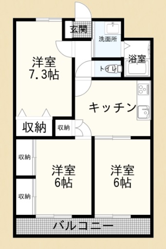 モディッシュ新町の間取り