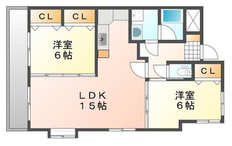 広島市中区白島北町のマンションの間取り