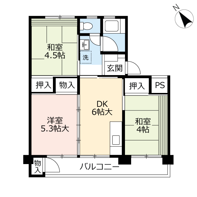 ＵＲ徳力の間取り