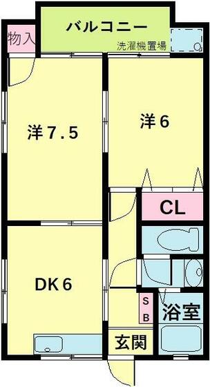 鴻ノ巣ハイツの間取り