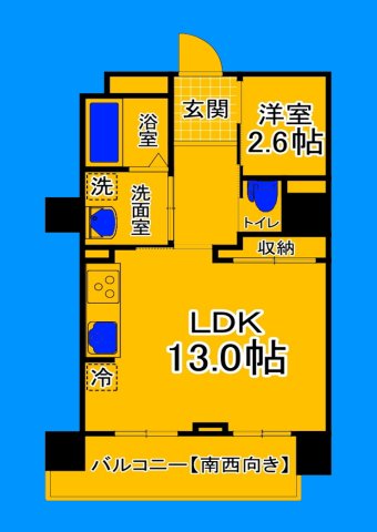 堺市堺区北安井町のマンションの間取り