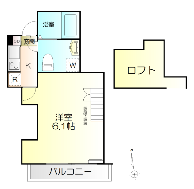 【プランドール西戸部B棟の間取り】