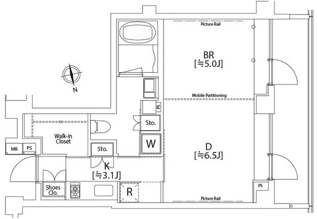 カスタリア市ヶ谷の間取り