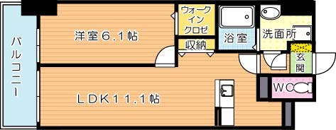 北九州市八幡西区西折尾町のマンションの間取り