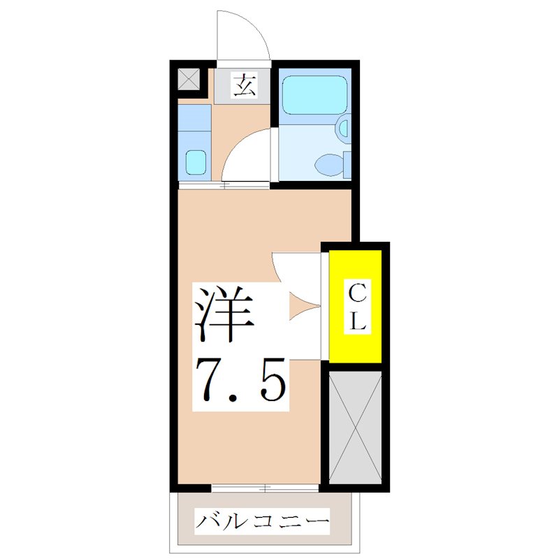 鹿児島市荒田のマンションの間取り