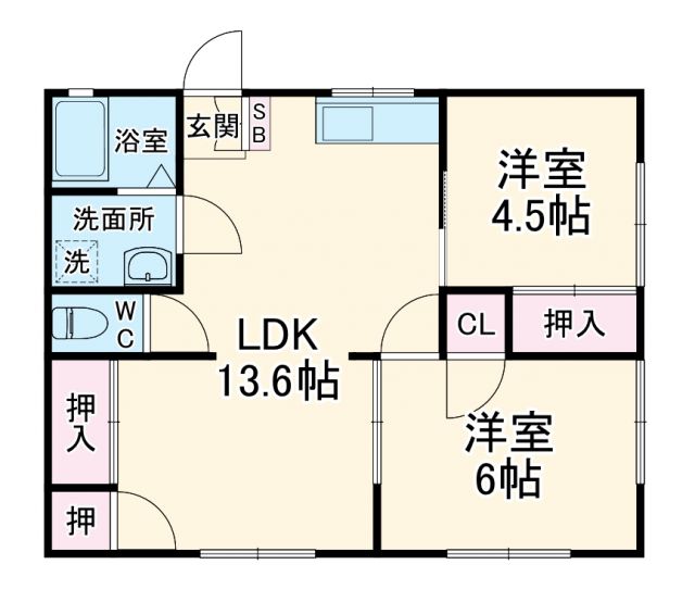 横浜市戸塚区戸塚町のアパートの間取り