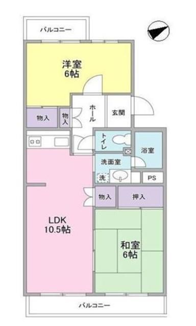 横浜市青葉区あざみ野のマンションの間取り