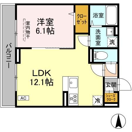 横浜市緑区鴨居のアパートの間取り