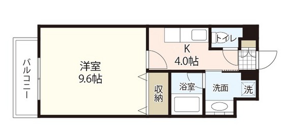 【広島市中区河原町のマンションの間取り】