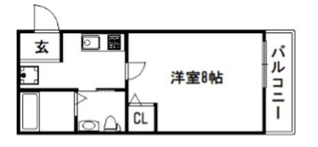 サントス堀川紫明の間取り