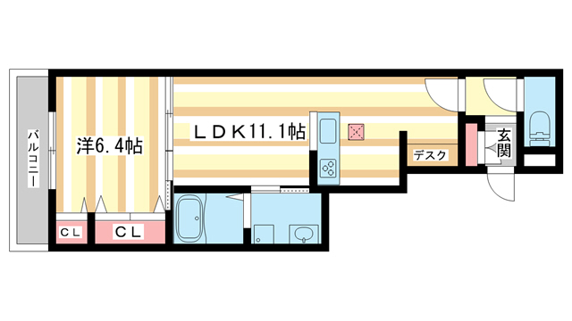 大和郡山市本町のアパートの間取り