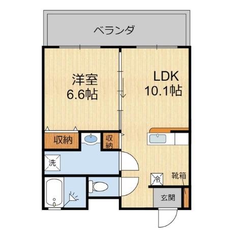 豊見城市字高安のマンションの間取り