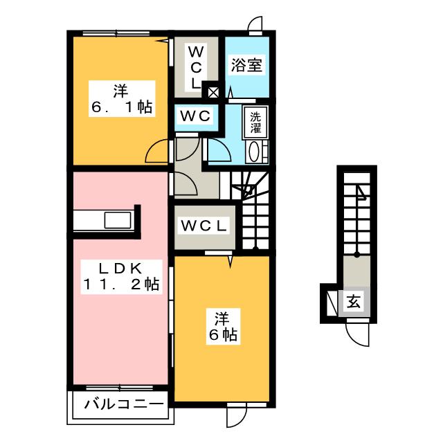 エリアールＣの間取り