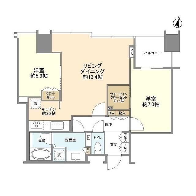 品川区大崎のマンションの間取り