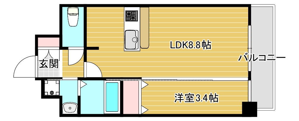 プレサンス難波マジョリティの間取り