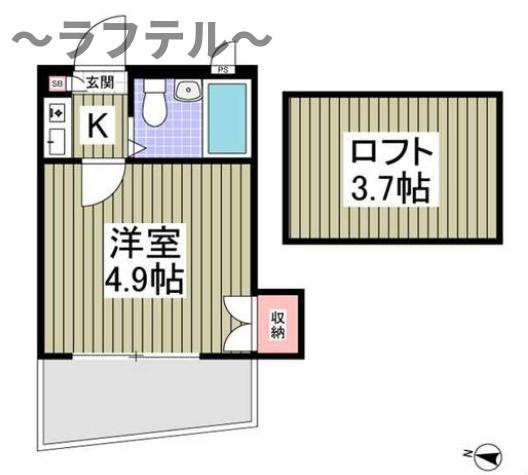 所沢市西所沢のアパートの間取り