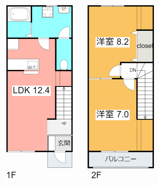 碧南市日進町のアパートの間取り