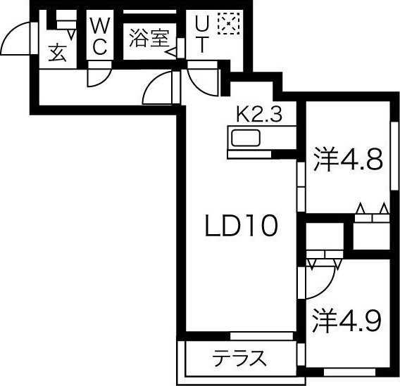 【ラ・コーザN10の間取り】