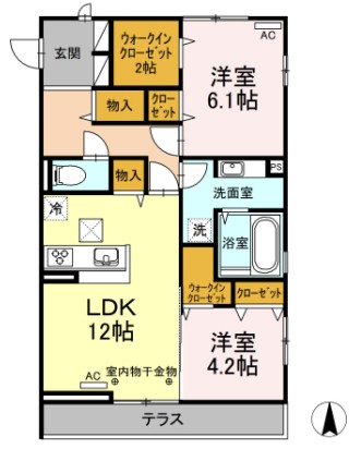 D-メゾン B棟の間取り