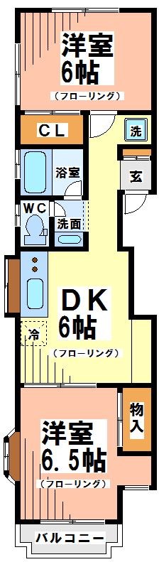 世田谷区赤堤のアパートの間取り