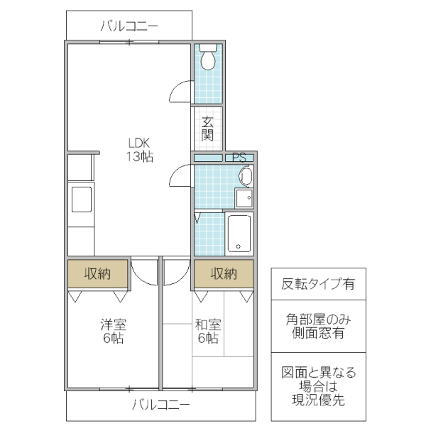 昭和コーポひたちなかの間取り