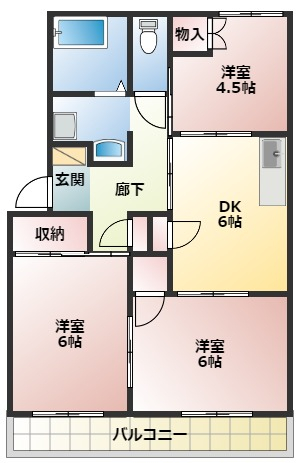 西ヶ崎グリーンハイツIIの間取り