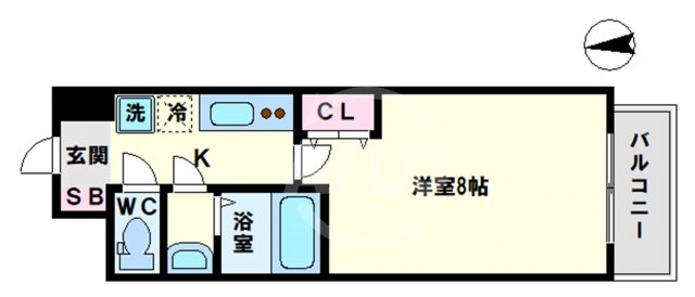 Mv.imp大阪鶴橋の間取り