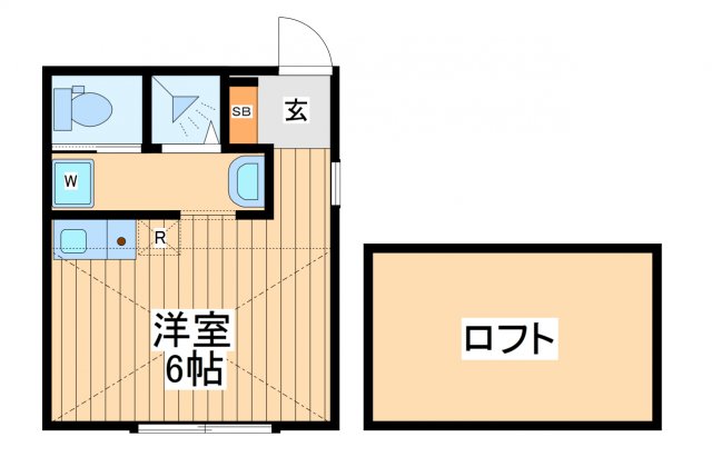 横浜市神奈川区上反町のアパートの間取り