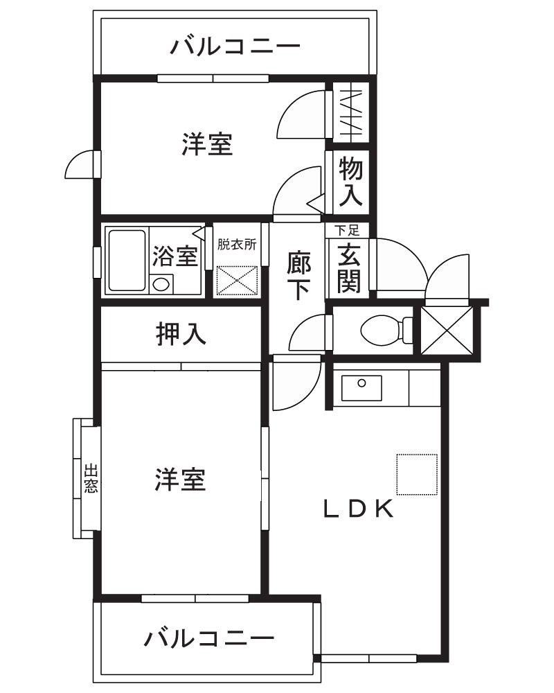 岩間ベルノハイツの間取り