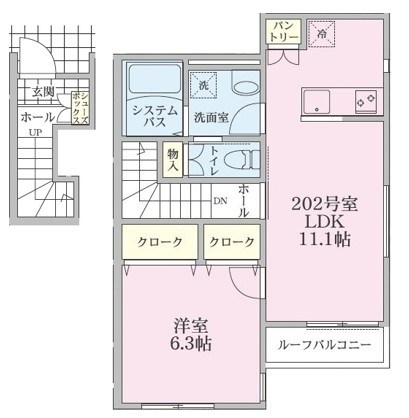 鎌倉市大船のアパートの間取り