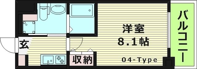 大阪市都島区都島北通のマンションの間取り