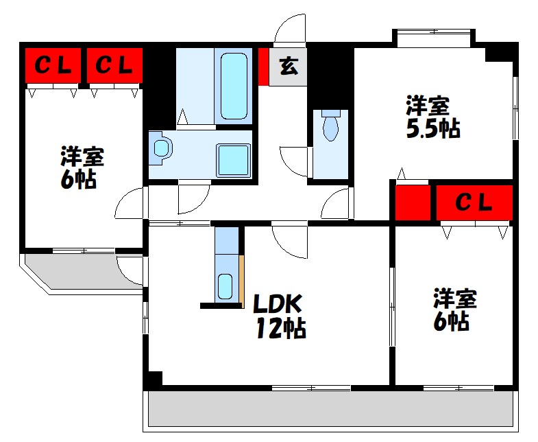 シャトレM・Kの間取り