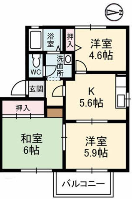 ピアット　Ａ棟の間取り