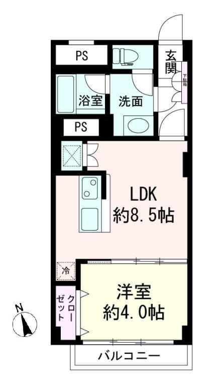 中央区明石町のマンションの間取り