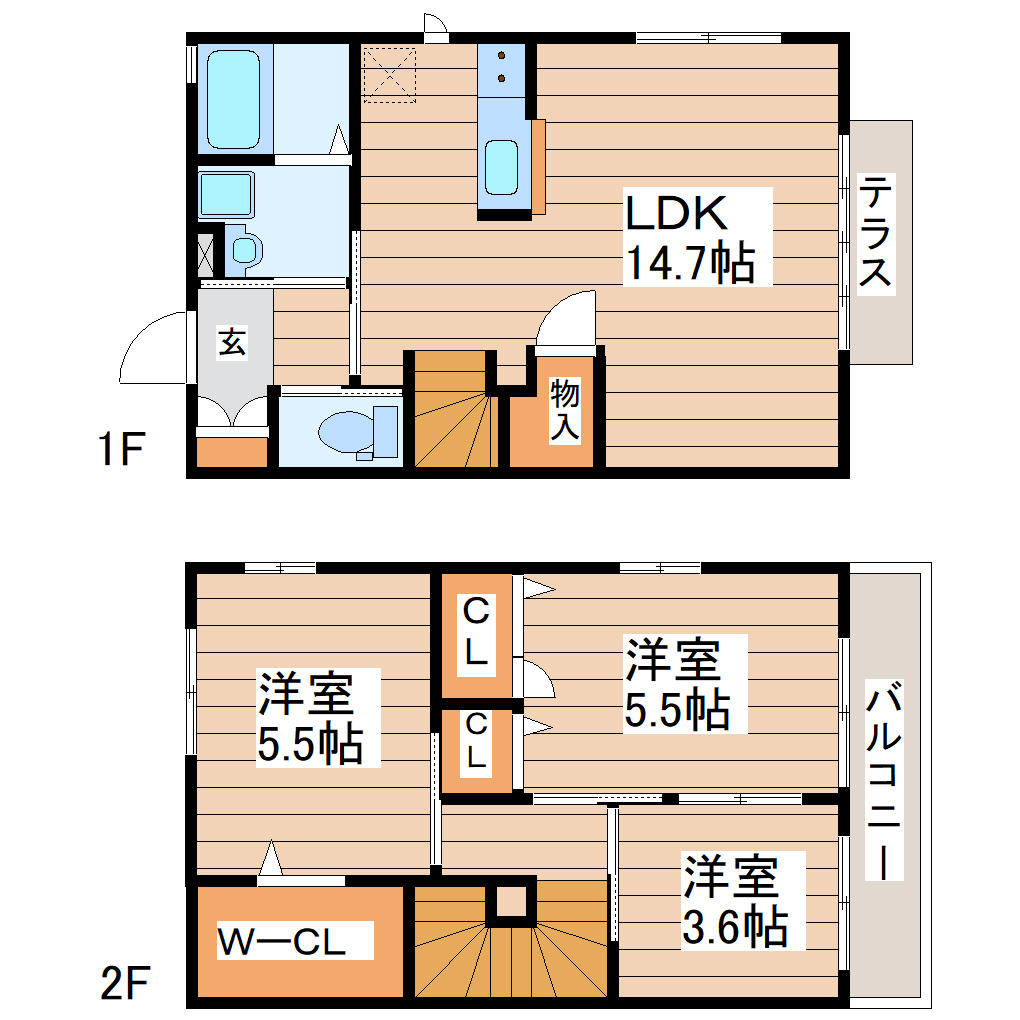 メゾンボヌールの間取り