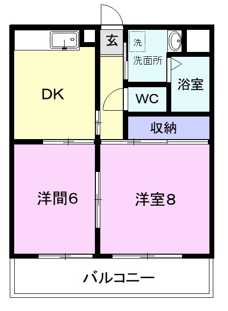 マンションレインボーIIの間取り