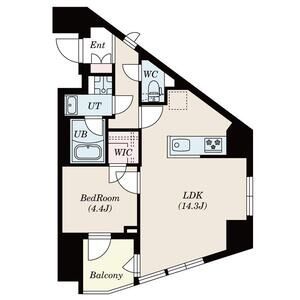 S-RESIDENCE新宿若松町の間取り