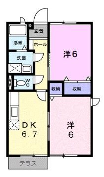 クレール柚木Iの間取り