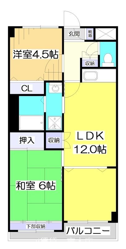埼玉県富士見市関沢２（マンション）の賃貸物件の間取り