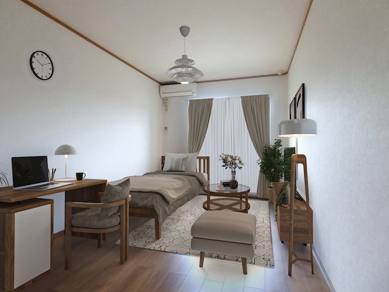 居室・リビング　約7帖のお部屋です！　※家具は実際には設置されていません。