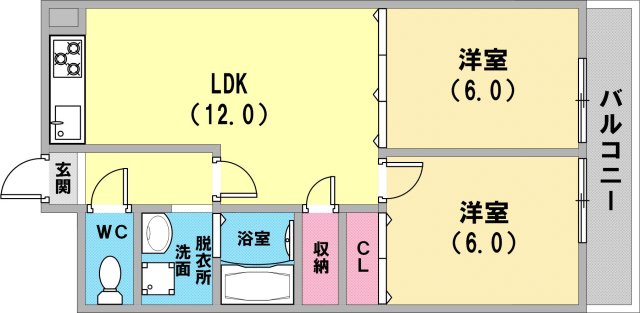 ラムール住吉の間取り写真