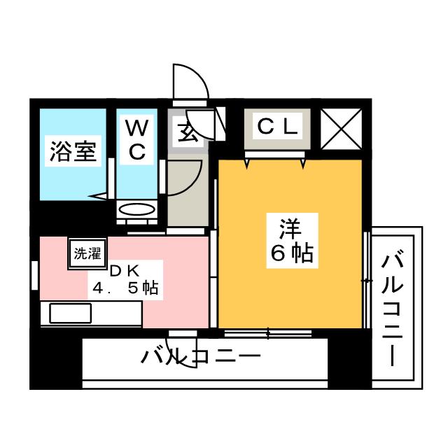 ＪＲ鹿児島本線 博多駅 徒歩5分 12階建 築22年の間取り写真