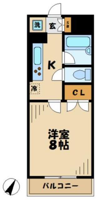 京王相模原線 京王多摩センター駅 徒歩3分 6階建 築31年の間取り写真