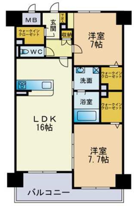 ラシルフィード博多駅南の間取り写真